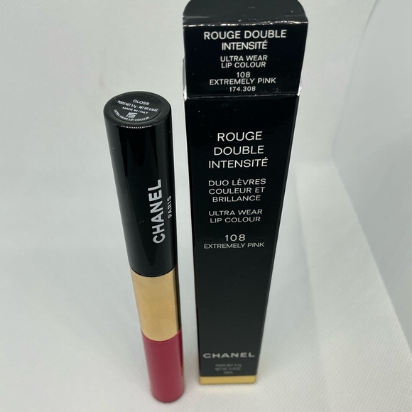 Chanel Rouge Double Intensité Ultra Wear Lip Colour - Extremely Pink 108 - Picture 1 of 2